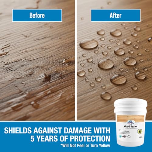 Rain Guard Wood Sealer Concentrate | Makes 2 Gallon | Protects Wood from Water Damage, Rotting, and Stains | Water Based Silane/Siloxane | Eco-Friendly | VOC-Free | Natural Finish