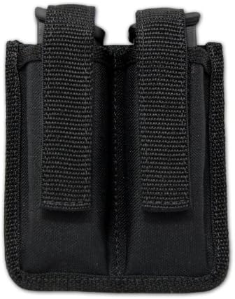 Barsony New Double Magazine Pouch for Compact, Sub-Compact 9mm 40 45