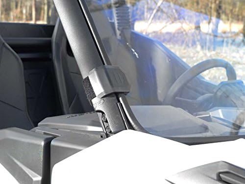 SuperATV Heavy Duty Scratch Resistant Full Windshield for 2018+ Can-Am Maverick Trail 800 / 1000 / 800 DPS / 1000 DPS | 1/4" Thick Polycarbonate