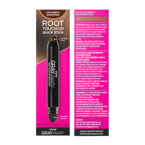 Gray Away Root Touch-Up Quick Stick, Light Brown, 0.1 oz