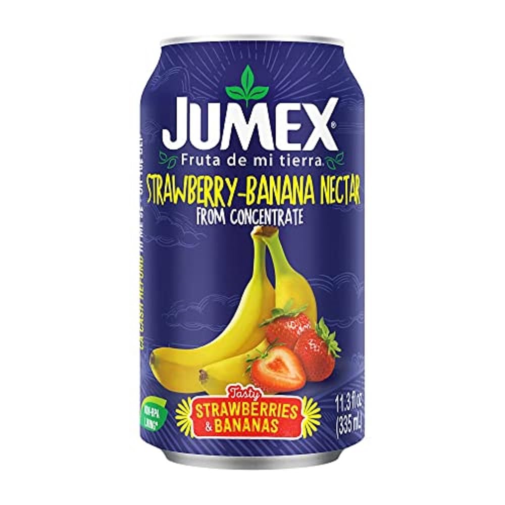 Jumex Mango Nectar Juice & Peach Nectar - Made with Fresh Fruit Puree - Tropical Fruit Juice Concentrate for Smoothie Mix, Cocktail Mixers & Kids Beverages - 11.3oz, 12 Pack Canned Drinks