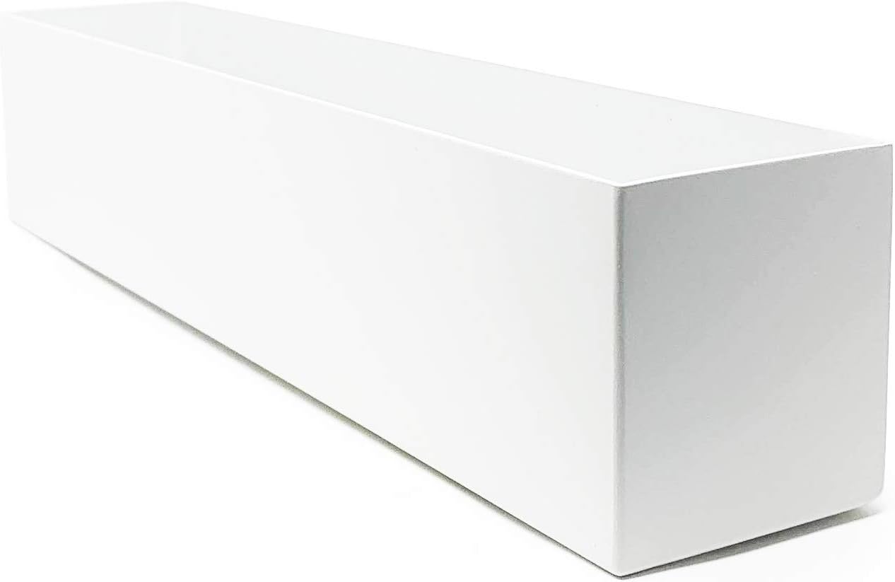 Buhbo Modern Metal Trough Rectangle Planter 32 inch, White