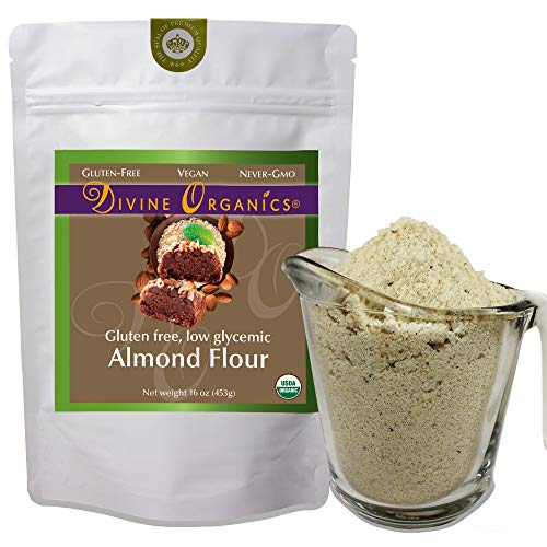 6 oz Organic Almond Flour Powdered Gluten Free Low Glycemic Non-GMO by Divine Organics