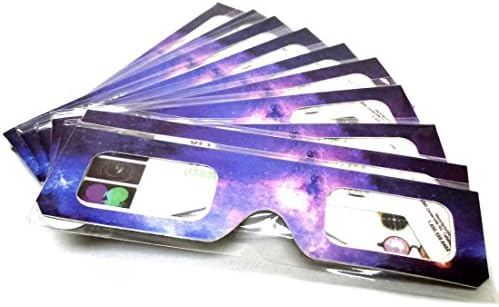 GloFX Paper Cardboard Diffraction Glasses - Great for Christmas Lights, Parties, Raves, Festivals, Light Shows, & Fireworks