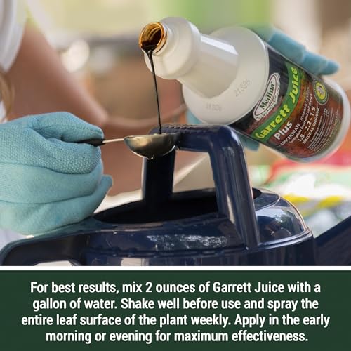 Medina Garrett Juice Plus Liquid Fertilizer, Houseplants & Garden - 1 Qt | Foliar Spray & Soil Drench | Vegetables, Flowers, Lawns & Trees | Seaweed & Fish Hydrolysate | Feed Every 1-2 Weeks