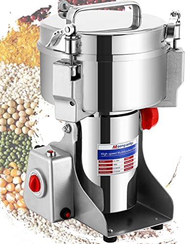 Moongiantgo Grain Mill Grinder Commercial Spice Grinder, 2500g Swing, 110V