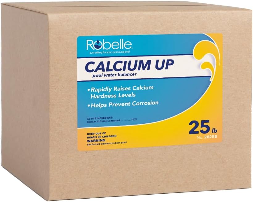 Robelle 4-Pounds Premium Pool Calcium Up, Made in USA | Pool Calcium Hardness Increaser, 100% Calcium Chloride, 8 ounces raises calcium hardness level 10 ppm per 5,000 gallons