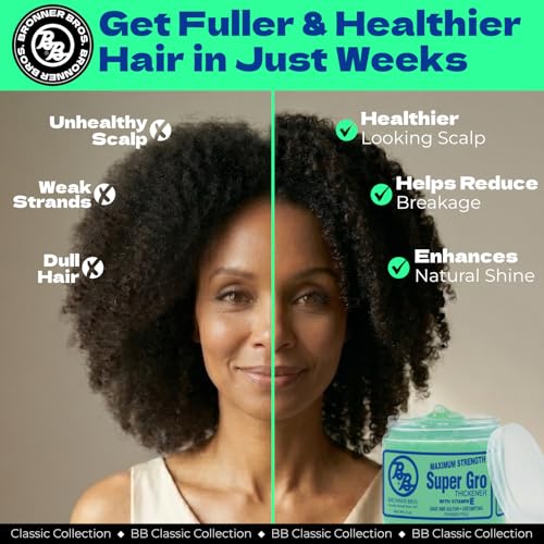 Bronner Bros Maximum Strength Super Gro Hair Grease & Scalp Treatment, 6oz | Hair Dress for Dry Scalp, Breakage Support, Shine & Healthy Hair
