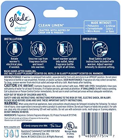 Glade PlugIns Refills Air Freshener Starter Kit, Hawaiian Breeze, Scented and Essential Oils for Home and Bathroom, 0.67 Fl Oz, 1 Warmer + 1 Refill