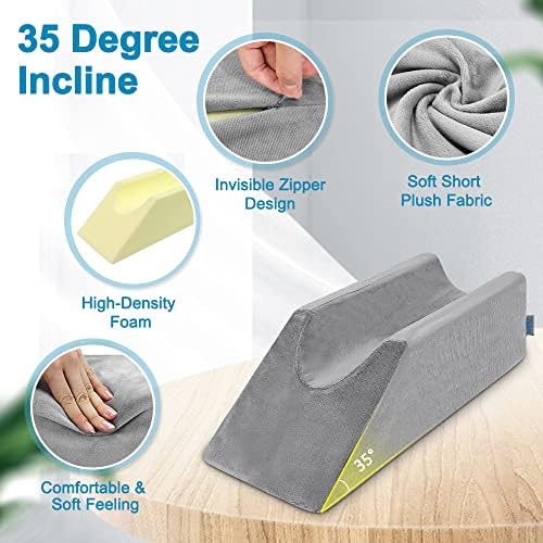 Leg Elevation Wedge Pillow Knee Foam for Sleeping Post Surgery Foot Leg Rest Pillows Knee Support Cushion Medical Elevated Pillow Leg Elevator Bed