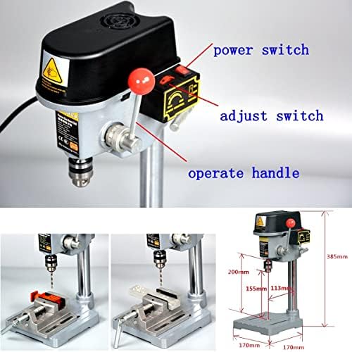 3-Speed Benchtop Drill Press, Electric Bench Wood Drilling Machine for DIY Creation