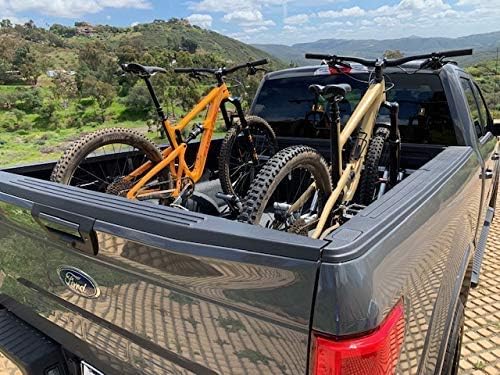 2 Bike Rack for Truck Bed | Ideal Fit for Compact Truck Models | 2 Standard Tire Bike Rack | Effortless Wheel Mount, Skip Front Tire Removal, Drill-Free Installation Ideas | Gift Set for Men