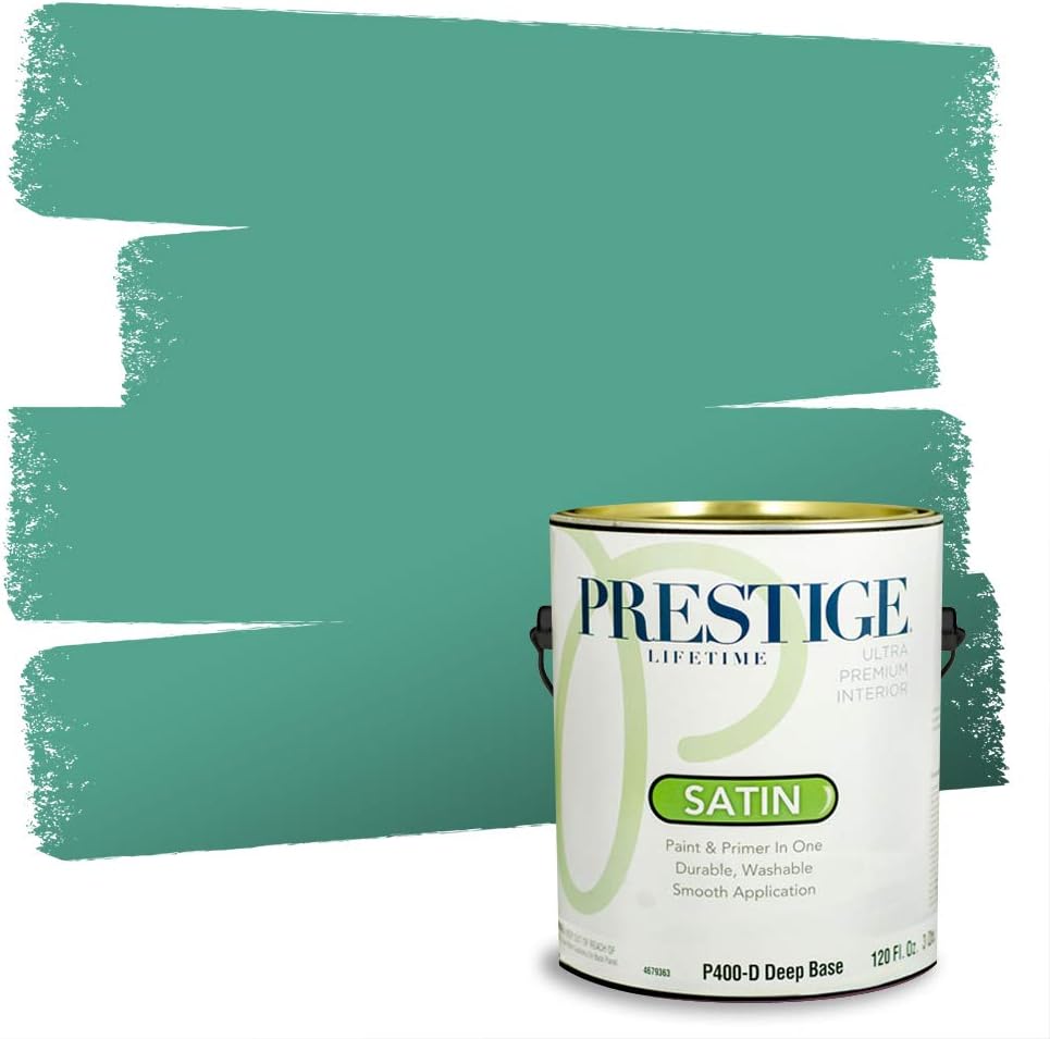 PRESTIGE Paints Exterior Paint and Primer In One, 1-Gallon, Semi-Gloss, Comparable Match of Sherwin Williams* Electric Lime*