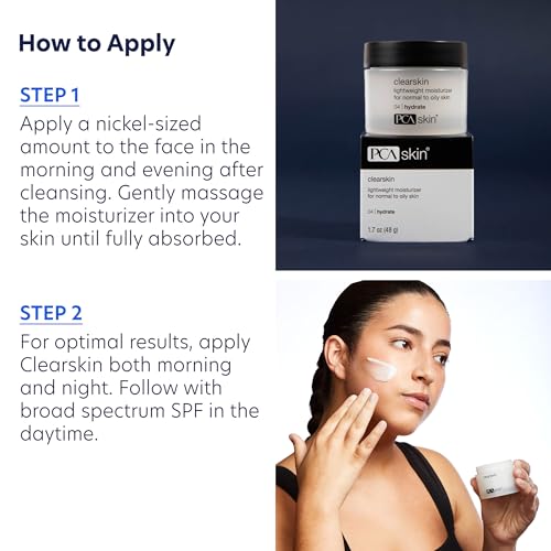PCA SKIN Clearskin Lightweight Face Moisturizer, 1.7 oz | Reduces Discoloration from Breakouts, Quick Absorbing, For Normal, Oily, Breakout-Prone