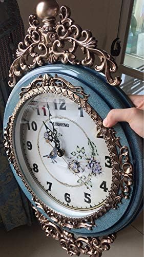 SHISEDECO 29.5" Large Vintage Antique Grandfather Pendulum Wall Clock, Blue