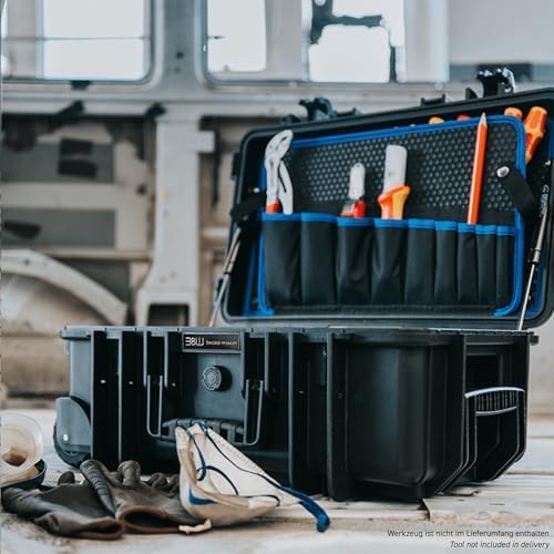 B&W International Jumbo 6700 Outdoor Tool Case with Pocket Tool Boards, Black