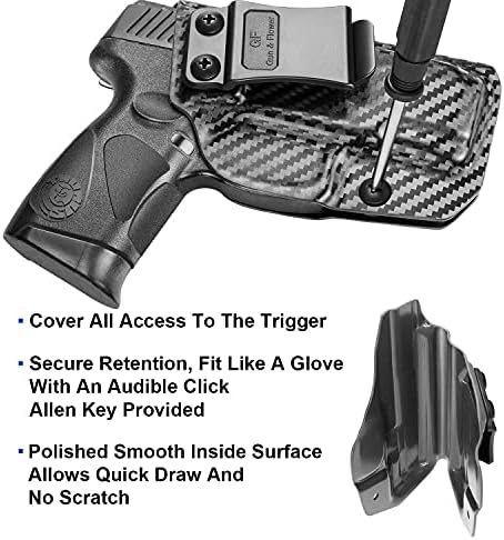 Taurus G2C & G3C Polymer IWB Holster Concealed Carry | Adj. Cant & Retention | Inside Waistband | Compatible with Taurus G3C/ G2C/ G2S/ PT111/ PT140
