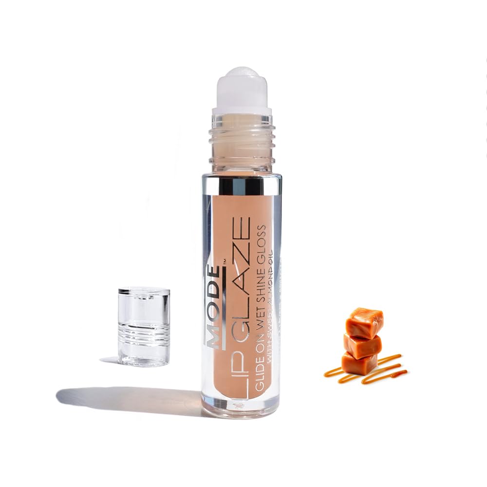 MODE Lip Glaze Cotton Candy Flavored Lip Gloss, Hydrating Sheer Wet Shine, Skincare Fruit Oils