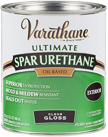 Varathane Outdoor Spar Semi-Gloss Urethane | Oil-Based, Exterior Wood Protection, UV & Weather Resistance, Moisture Resistant Finish, 275 VOC, Quart