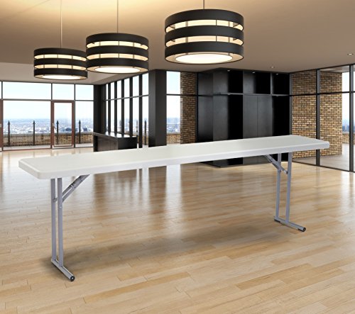 Seminar Folding Table by National Public Seating – 18x72 Portable, Heavy-Duty Foldable Table Indoor/Outdoor Table for Office, Conferences & Training Rooms – Lightweight & Durable, Speckled Gray