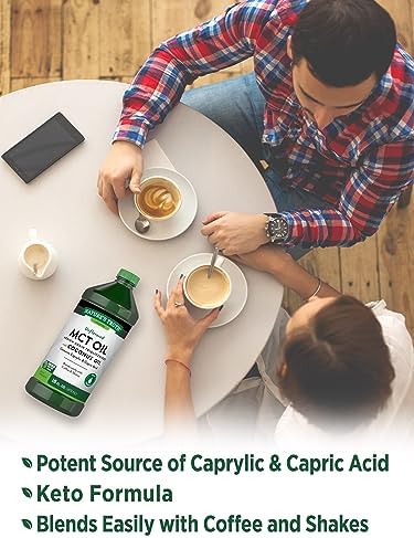 Nature's Truth MCT Oil | 16 fl. oz | Keto, Unflavored Formula | with Coconut Oil | Vegan, Non-GMO