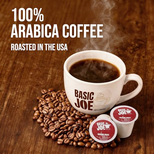 Basic Joe Coffee Pods, Medium Roast, 80 Count K-Cup, 100% Arabica