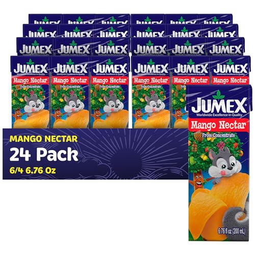 Jumex Apple Nectar Juice Boxes for Kids - Apple Juice Box with Straw - Mini Drinks for Kids - Made with Fresh Fruit Puree Concentrate - School Snacks & Smoothie Mix - 6.76oz, 24 Pack