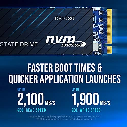 PNY CS1030 1TB PCIe Gen3 x4 NVMe M.2 2280 Internal SSD