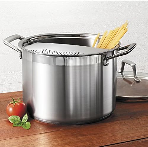 Tramontina Lock & Drain Stainless Steel 8-Quart Pasta Pot and Strainer
