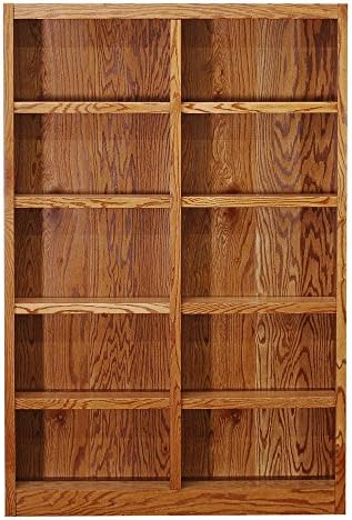 Concepts In Wood Book Shelf - 72inch Tall Wood Bookcase Furniture - Oak