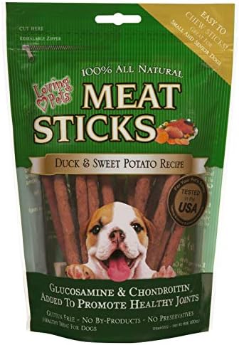 Loving Pets Gourmet Meat Sticks - Sweet Potato and Chicken Recipe, Dog Treats, 8oz