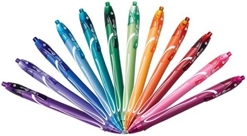 BIC Gelocity Quick Dry Black Gel Pens, Medium Point, 0.7 mm, 12-Count | Quick Dry Ink Resists Smearing | Full-Length Comfort Grip | Ideal for Students and Teachers | 12 Pens in Pack