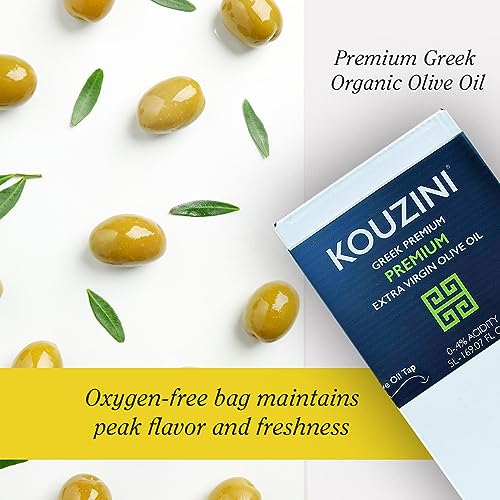 Kouzini Greek Premium Extra Virgin Olive Oil, Cold Pressed, Single Origin, Rich Flavor & Aroma, 500ml