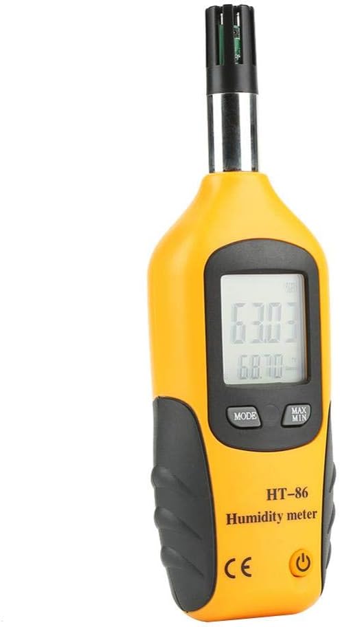 HT-86 Digital Thermometer Hygrometer Portable Hygrometer Thermometer Humidity 6.9 x 2in Wet Bulb/Dew Point Temperature Meter Humidity Meters