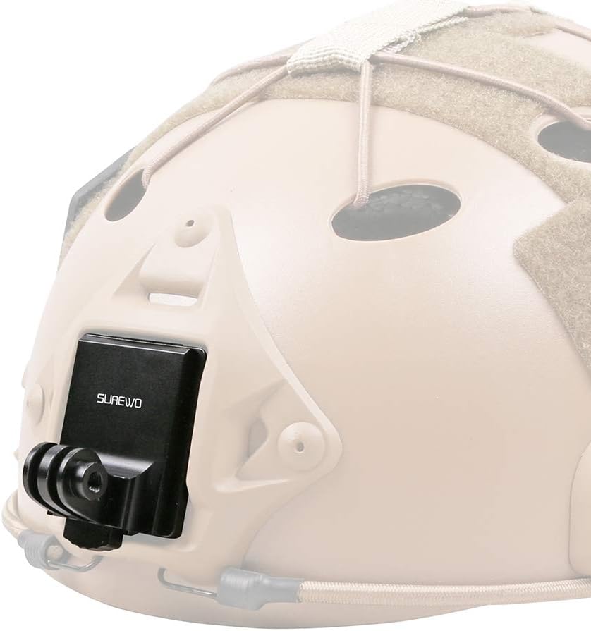 Aluminum NVG Helmet Mount, Tactical Helmet NVG Mount Compatible with GoPro Hero 13/12/11/10/9/8, DJI Osmo Action 6/5 Pro/4/3, Nano, Insta360