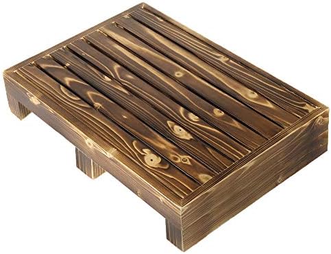 URFORESTIC Solid Wood Indoor/Outdoor 3 1/2" High Riser Step - Non-Slip All Weather Top & Feet Mobility Assistance