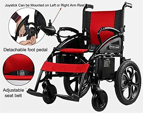 Foldable Electric Wheelchairs for Disabled, Adult Power Compact Mobility Aid Wheel Chair, Lightweight Folding Carry Motorized Wheelchair,20Ah