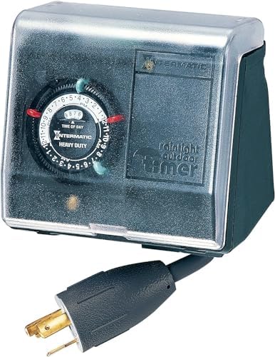 Intermatic P1131 Heavy Duty Above Ground Pool Pump Timer with Twist Lock Plug and Receptacle