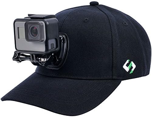 Smatree Baseball Hat with Quick Release Buckle Mount Compatible for GoPro 5 Session Hero 10/9/8/7/6/5/4/3 Plus/3/2/1/DJI OSMO Action Cameras (L