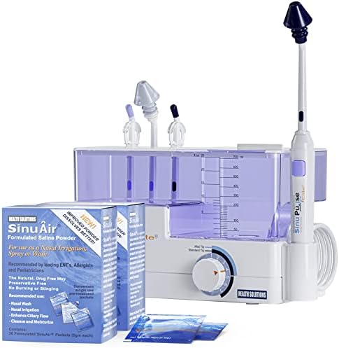 SinuPulse Elite Advanced Nasal Irrigation System - Pulsating Sinus Congestion Relief & Sinus Rinse Machine, More Effective Than Neti Pot