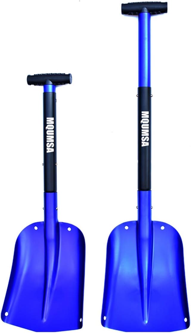 Portable Telescopic Aluminum Utility Car Adjustable Extended Edition Snow Shovel (Blue)
