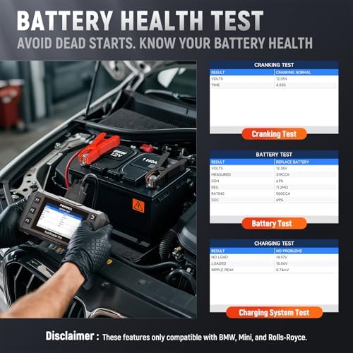 FOXWELL NT510 Pro fit for BMW, 2-in-1 Scan Tool & 12V Battery Tester | Full System Diagnostics, Bidirectional Control