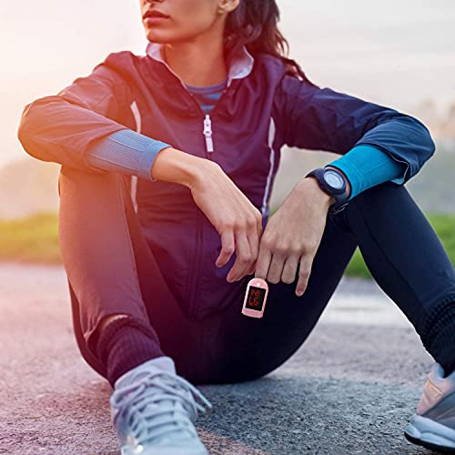 Zacurate Pro Series 500DL Fingertip Pulse Oximeter Blood Oxygen Saturation Monitor with Silicone Cover, Batteries and Lanyard (Mystic Purple)