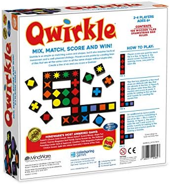 Mindware | Qwirkle: Travel (NEW) | Board Game | Ages 6+ | 2-4 Players | 45 Minutes Playing Time