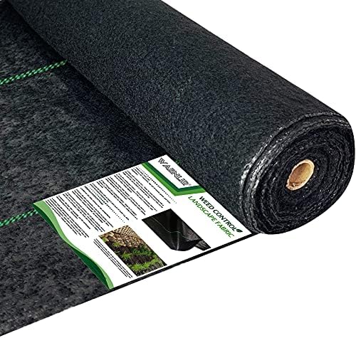 WAENLIR 5.8oz 4FT x 50FT Heavy Duty Landscape Fabric Weed Barrier Premium Woven Ground Cover Roll, UV Resistant&Tear-Proof, Ideal for Garden Beds