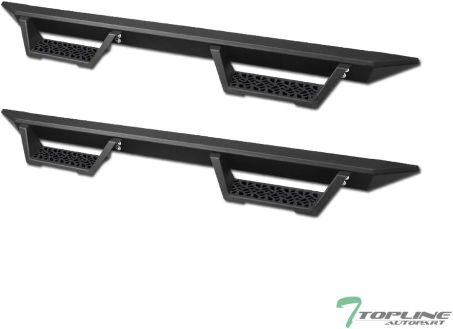 R&L Racing Matte Black Modular Drop Step Nerf Bar 2007-2018 for Chevy Silverado/Sierra Extended