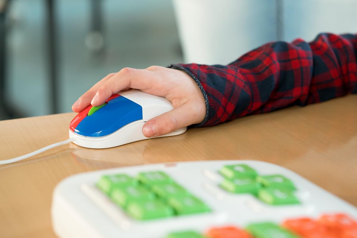 Clevy Kids Mouse - Colorful Ergonomic USB Computer and Laptop Kids Mouse for School and Home Computer Use - Wired Children Friendly - Compatible with Windows, macOS, Chromebook