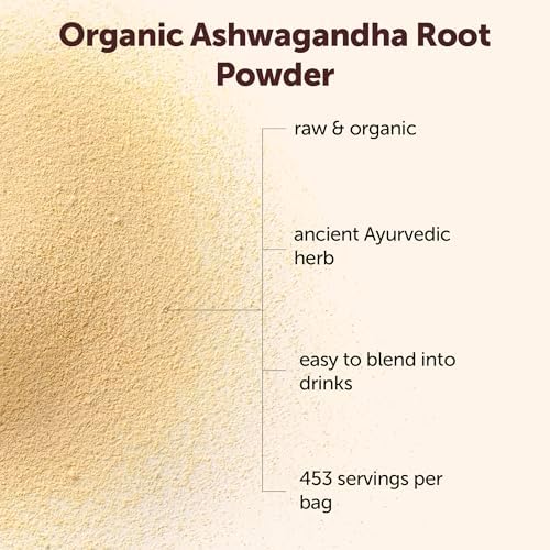 Micro Ingredients Organic Ashwagandha Root Powder, 2 lb | 453 Servings | Pure Withania Somnifera Root | Ancient Ayurvedic Herb