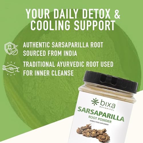 bixa BOTANICAL | Sarsaparilla Root Powder | Hemidesmus Indicus | Ayurvedic Herb | Cooling Balance and Daily Wellness Support | Vegan | Non GMO | Gluten Free | Clean Label | 3.5 oz 100 g
