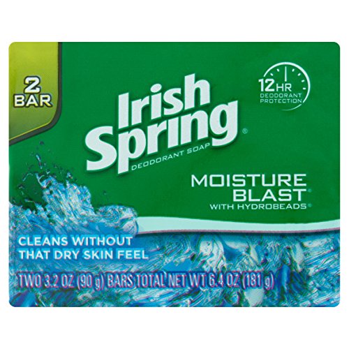 Irish Spring Deodorant Soap, Moisture Blast, 3.7 Ounce (Pack of 3)